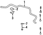 90362-sf1-003 Honda Genuine Stabilizer Bar