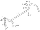 997-343-701-94 911 Porsche Genuine Stabilizer Bar