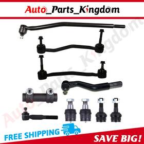 12924351 Auto Parts Kingdom 10pcs Tie Rod Ball Joint Kit Fits 00-05 Ford Excursion F250 F350 Super Duty 4wd