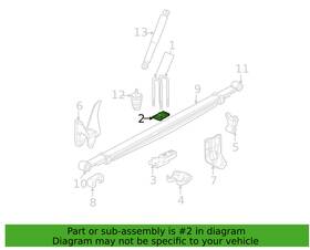 15733654 Autoessential Rear Axle U-bolt Upper Spacer Plates For 88-2006 Silverado Sierra 1500