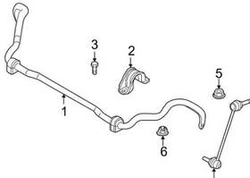 31356774737 Bmw 2007-2013 X5 Front Stabilizer Bar Oem