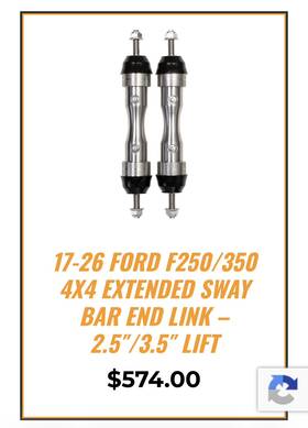 Carli Suspension Cs-fel-lvl-17 Sway Bar End Links Leveling Fits 17-26 Super Duty