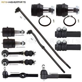 10222946 Higher-autoparts For 1995-1997 Dodge Ram 1500 4wd 12 Pcs Front Ball Joints Tie Rods Suspension