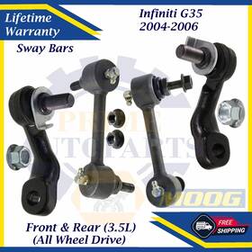 54668aq300 Moog Oem Front And Rear Sway Bars For 2004-2006 Infiniti G35 4x4 Lifetime Warranty