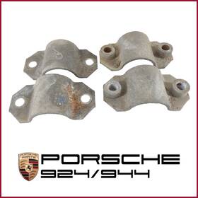 477411023 Porsche 4x 77-88 924 Sway Bar Mounting Bracket Clip Anti Roll 4 Pieces Oem