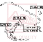 Febest 2008-2020 Mitsubishi L200 Stabilizer Bar Link 0223-C24FL. Fixed Price $99.00.