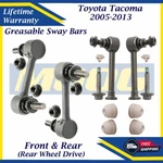 Moog Oem Greasable Front & Rear Sway Bar Links For 2005-2013 Toyota Tacoma 2WD. Fixed Price $157.02.
