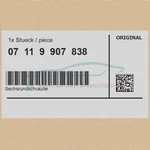 Genuine Bmw 07119907838 - Six Round Bolt. Fixed Price $23.83.