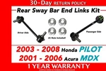 Genuine Oem Honda Pilot Rear Sway Bar End Kit 2003 - 2008 Links Set Mdx. Fixed Price $86.03.