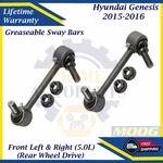 Moog Oem Front Sway Bars For 2015-2016 Hyundai Genesis 2WD Lifetime Warranty. Fixed Price $80.19.
