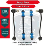 New Oe Front & Rear Sway Bars 1998-2011 Ford Ranger Lifetime Warranty. Fixed Price $97.96.