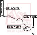 Febest 1991-1996 Infiniti G20 Rear Right Stabilizer Link 0223-60YRR. Fixed Price $39.00.