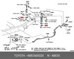 Genuine Oe Bracket, Rear Stabilizer, Lower, 4883560020 For Toyota 48835-60020. Fixed Price $21.56.