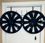 Winjet 17" Hubcaps Wheel Covers WJ-5083-17 Black & Blue Lacquer Set Of 4 New Oth. Fixed Price $49.99.