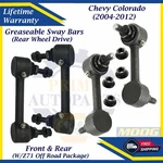 Moog Oem Front & Rear Sway Bar Links For 2004-2012 Chevy Colorado Lifetime W.. Fixed Price $146.07.