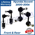 New Oem Front & Rear Sway Bar Links For 2000-2006 Hyundai Accent Lifetime Warr.. Fixed Price $81.78.