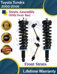 New Oe Front Struts W/sway Bar For 2000-2006 Toyota Tundra Lifetime Warranty. Fixed Price $232.94.