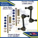 Moog Oem Front & Rear Sway Bar Links For 1988-2002 Toyota Corolla Lifetime Warr.. Fixed Price $109.06.