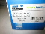 Dlz Chassis Parts 11B280 Suspension Ball Joint Front Upper Master K8738. Fixed Price $9.90.