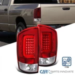 Fits 02-06 Dodge Ram 1500 2500 3500 Red/clear Led Bar Tail Lights Reverse Lamps. Fixed Price $128.20.