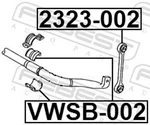 For Febest VWSB-002 Front Stabilizer Bar Bush. Fixed Price $14.47.