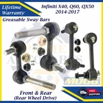 Moog Oem Front & Rear Sway Bar Links For 2014-2017 Infiniti Q40/Q60/QX50 9 Yr W.. Fixed Price $161.76.