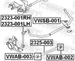For Febest VWSB-001 Rear Rod Bushing. Audi Q7 2007-2015 Ca. Fixed Price $13.78.