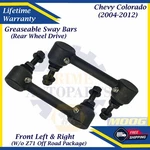 Moog Oem Front Sway Bars For 2004-2012 Chevy Colorado 2WD Lifetime Warranty. Fixed Price $89.55.