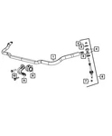 Genuine Mopar Front Stabilizer Bar 5154681AA. Fixed Price $142.50.