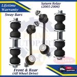 Delphi Oem Front & Rear Sway Bar Links For 2005-2006 Saturn Relay 9YR Warranty. Fixed Price $103.20.