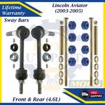 Moog Oem Front & Rear Sway Bars For 2003-2005 Lincoln Aviator Lifetime Warranty. Fixed Price $145.95.