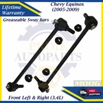 Moog Oem Greasable Front Sway Bar Links For 2005-2009 Chevy Equinox 3.4L 9YR Wa.. Fixed Price $82.96.