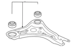 Genuine Volkswagen Control Arm 1EK-407-152. Fixed Price $375.80.